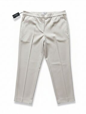 NWT Aritzia Babaton Conan Pants Size 14 Beige Cropped Trousers Career Workwear